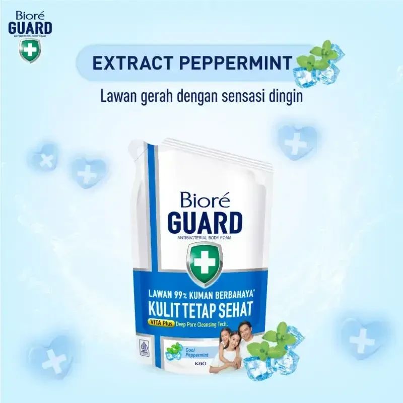 Promo Whs - Biore Guard Cool Peppermint Antibacterial Body Wash [800ml ...