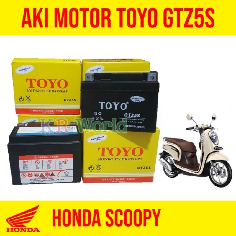 Jual Aki Motor Honda Scoopy Merek Toyo Gtz5s 100% Original Di Seller