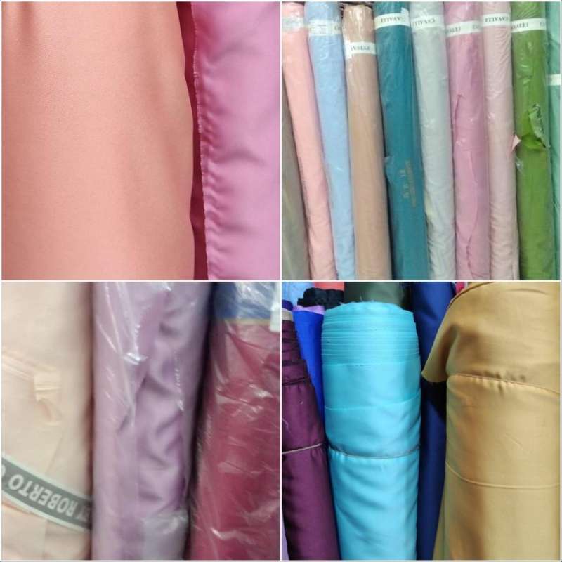 Jual Kain Satin Rc Silk Original Bidang 1,5m Harga Per Setengah Meter