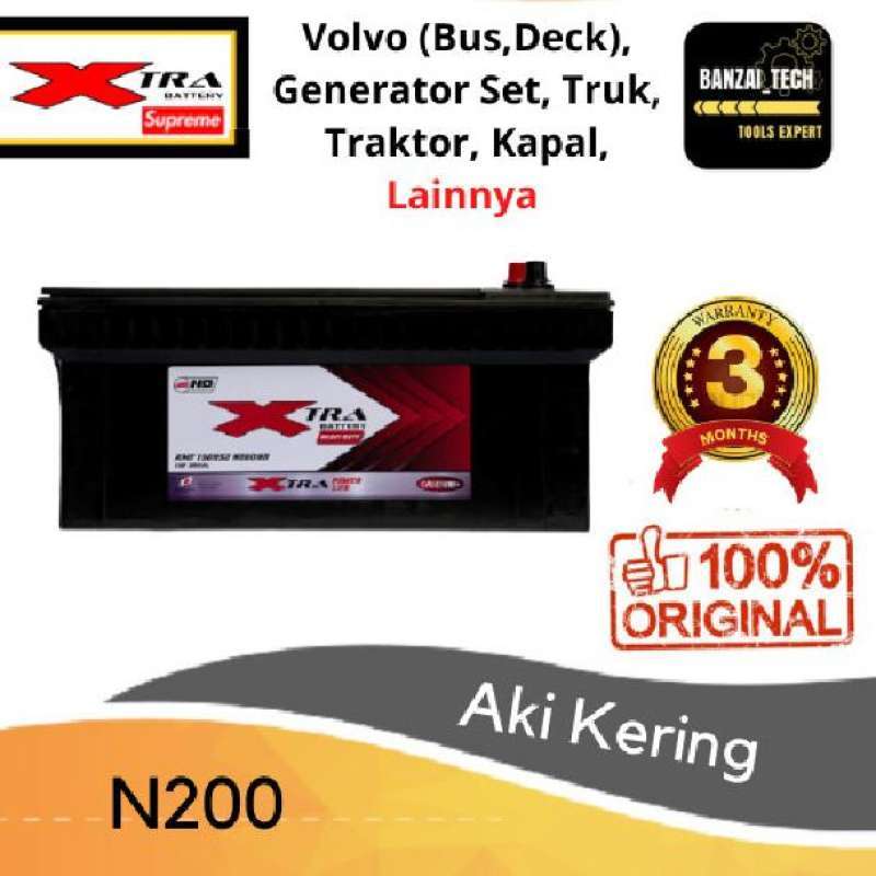Jual XTRA SUPREME N200 / 190H52 - AKI KERING HD TYPE (AMF HEAVY DUTY