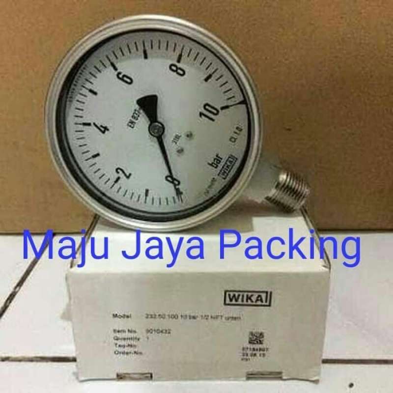Jual Pressure Gauge Wika Full Stainless Steel 016 Bar diameter 4 inchi