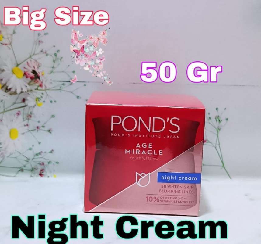 Promo Ponds Age Miracle Night Cream Moisturizer Krim Wajah Youthful