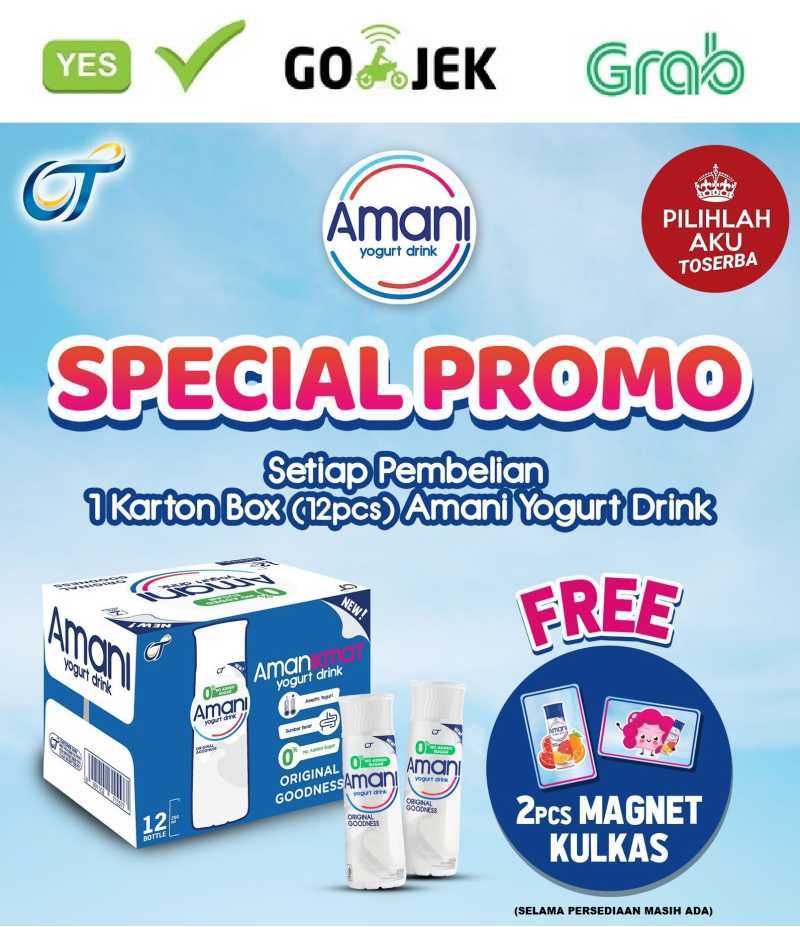 Jual Amani Yogurt Drink No Added Sugar Original 250 Ml ( Harga 1 Dus