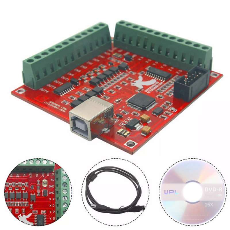 Promo Usb Cnc Mach3 Interface Breakout Board 4 Axis Diskon 23 Di