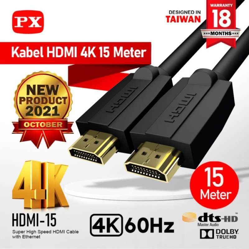 Promo Kabel HDMI 4K Ultra HD HDR ARC High Speed Quality 15 Meter PX ...