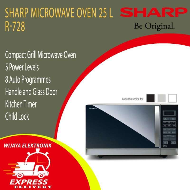 Promo MICROWAVE SHARP R728 IN / SHARP R728 S/W/B GRILL 25 LITER 1000W