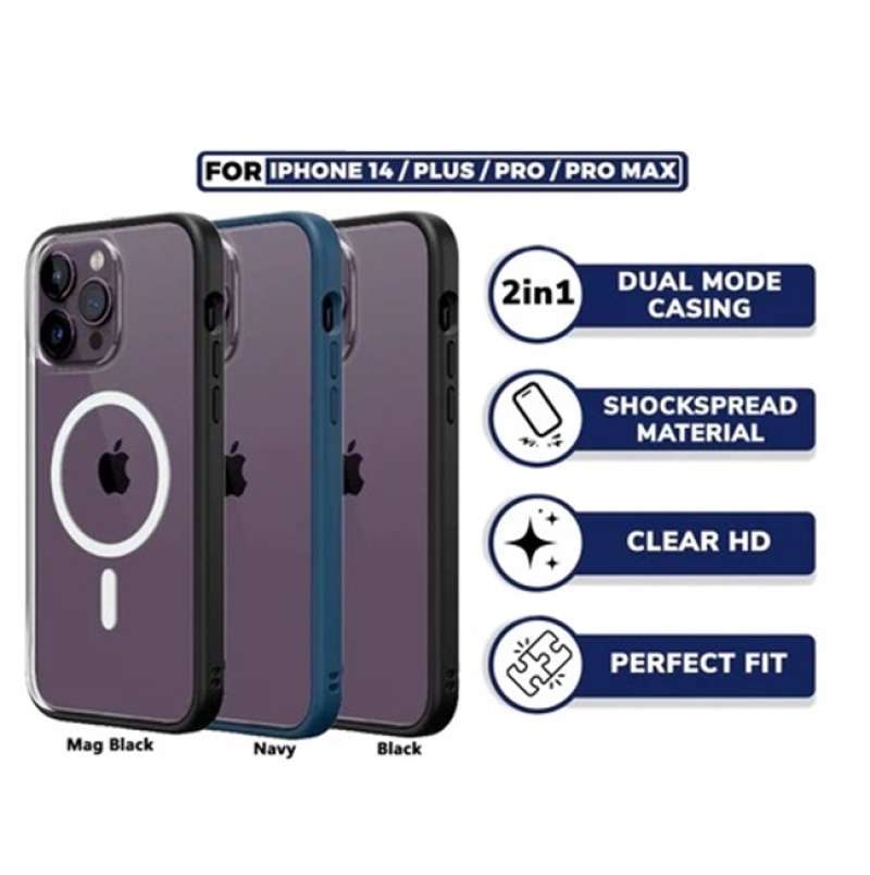 Promo Case iPhone 14 Pro Max Plus Rhinoshield Mod NX Hybrid Clear