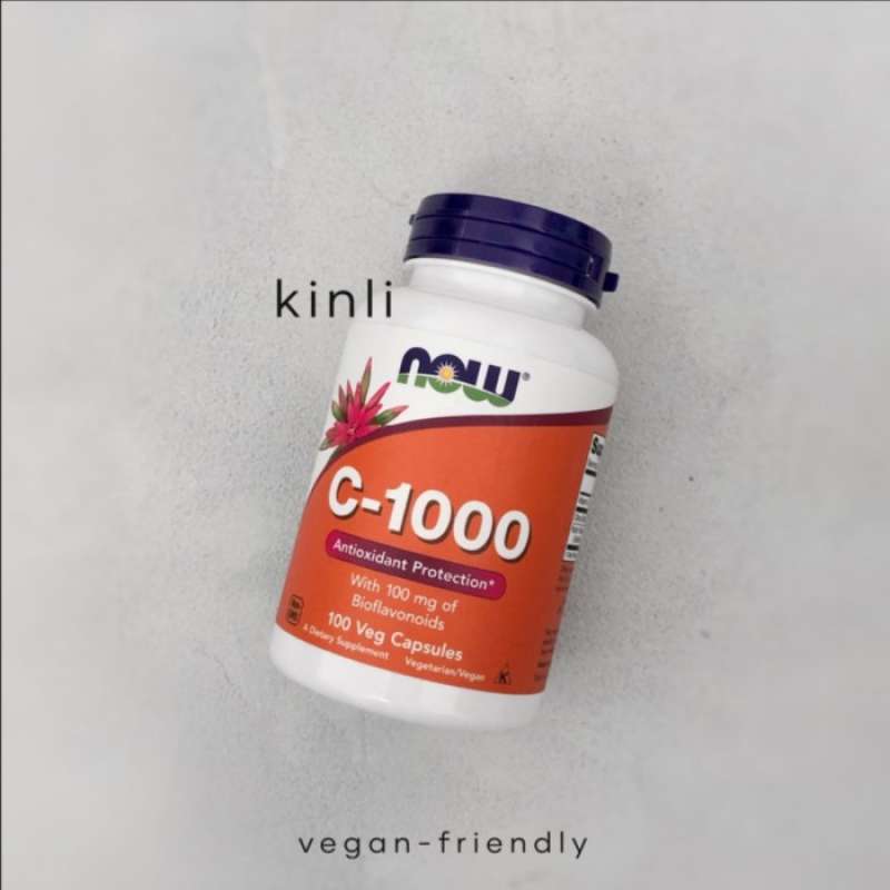 Promo NOW vitamin c 1000 mg bioflavonoids 100mg 100 tablets antioxidant
