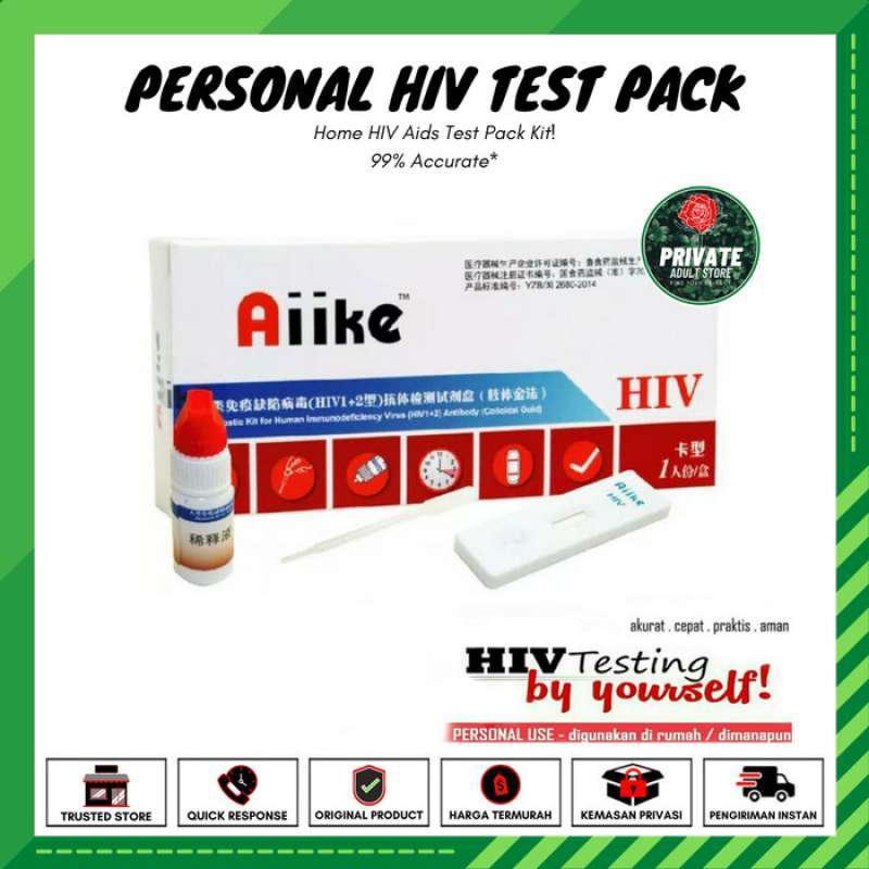 Promo AIIKE ALAT HIV AIDS TEST PACK ASLI 100 Akurat & Aman Set