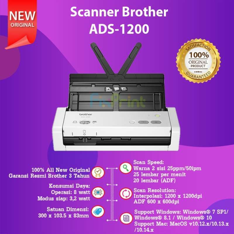 Promo Brother Scanner Ads1200 Scanner Brother Ads 1200 Compact Document