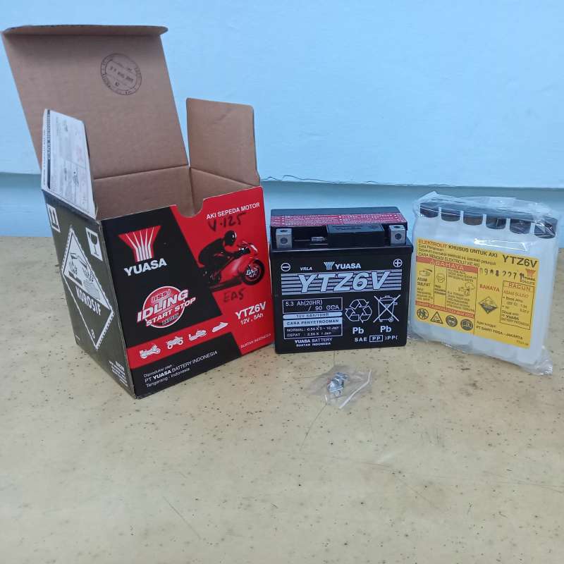 Jual Aki Motor Yuasa YTZ6V Motor Honda Vario 125, Vario 150 di Seller