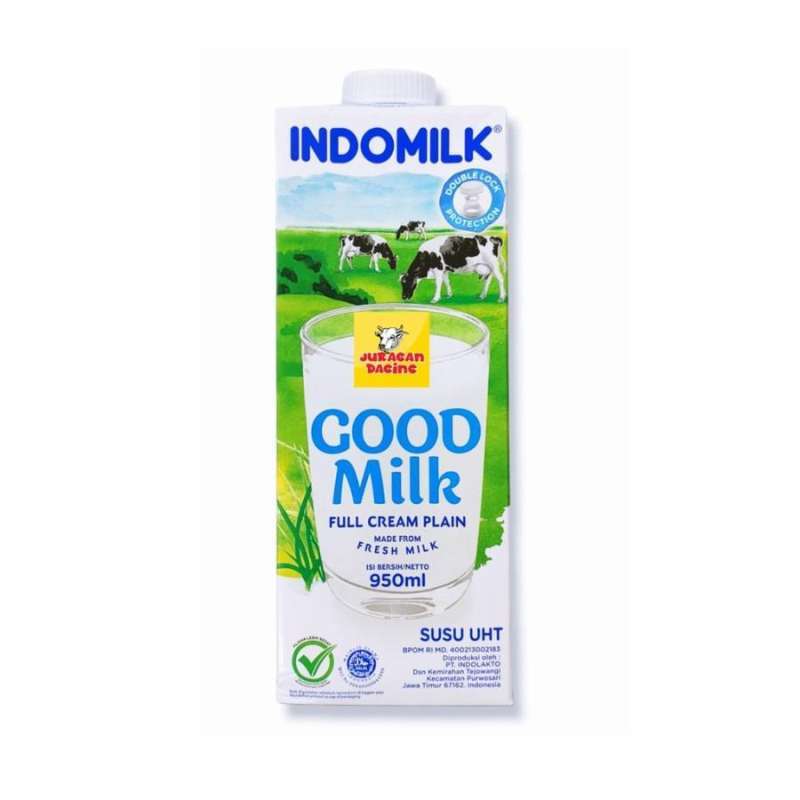 Jual Susu Indomilk UHT Milk Plain 950ml (KEMASAN BARU) di Seller