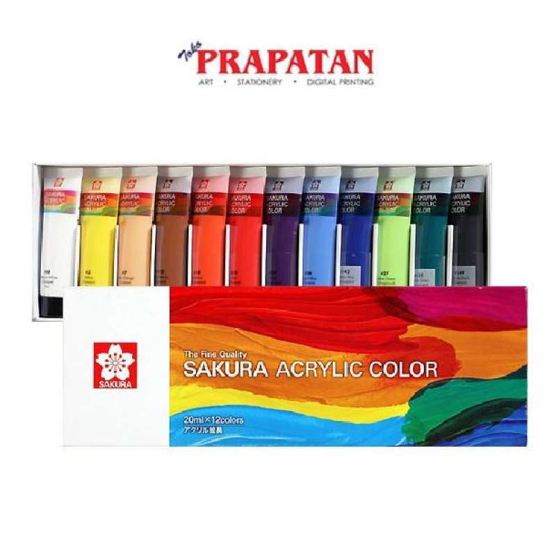 Jual Sakura Acrylic Color Set 12x20m / Cat Akrilik Set Di Seller Toko ...