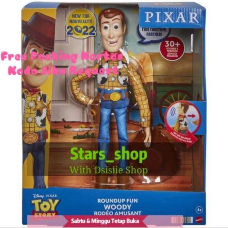 Promo Toys Story Woody Roundup Fun Woody Talking Figure Original Boneka