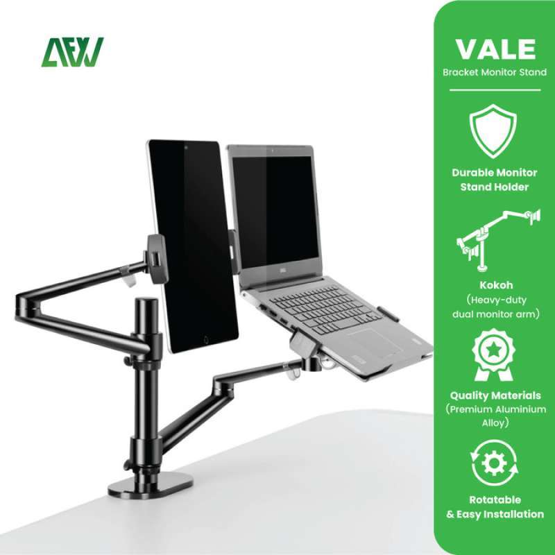 Promo Vale Bracket Monitor Stand 2In1 Combination For Laptop & Tablet
