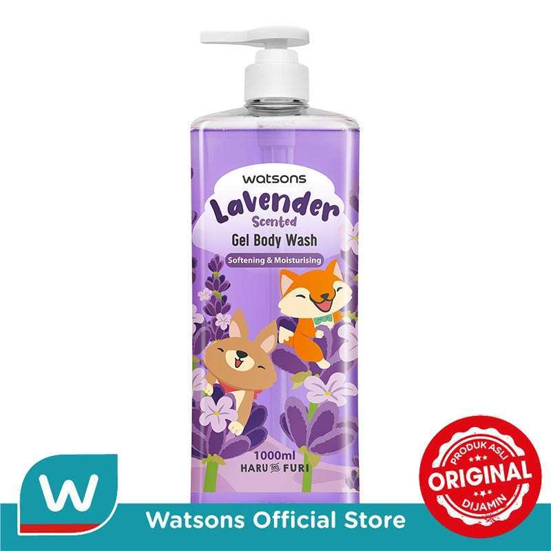 Promo Watsons Haru & Furi Lavender Scented Gel Body Wash 1000Ml Diskon