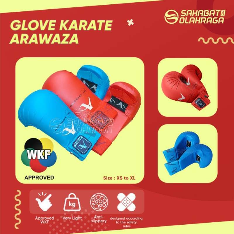 Jual Hand Protector / Gloves Karate Arawaza Wkf Approve di Seller