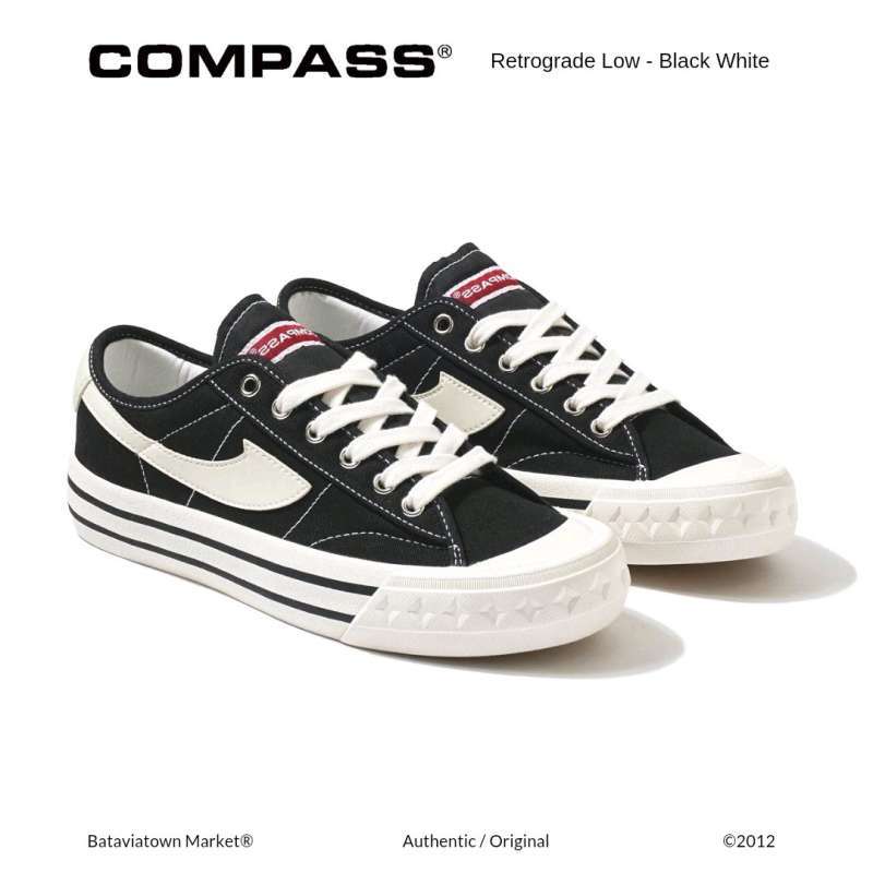 Jual Sepatu Compass Retrograde Low Black White Model Terbaru - Harga ...