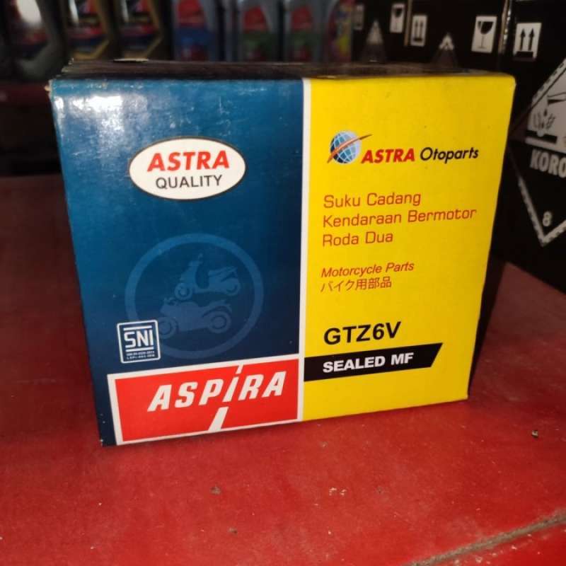 Promo Aki Aspira Gtz6V Mf - 5Ah Aki Kering Motor Satria, Sonic, Beat