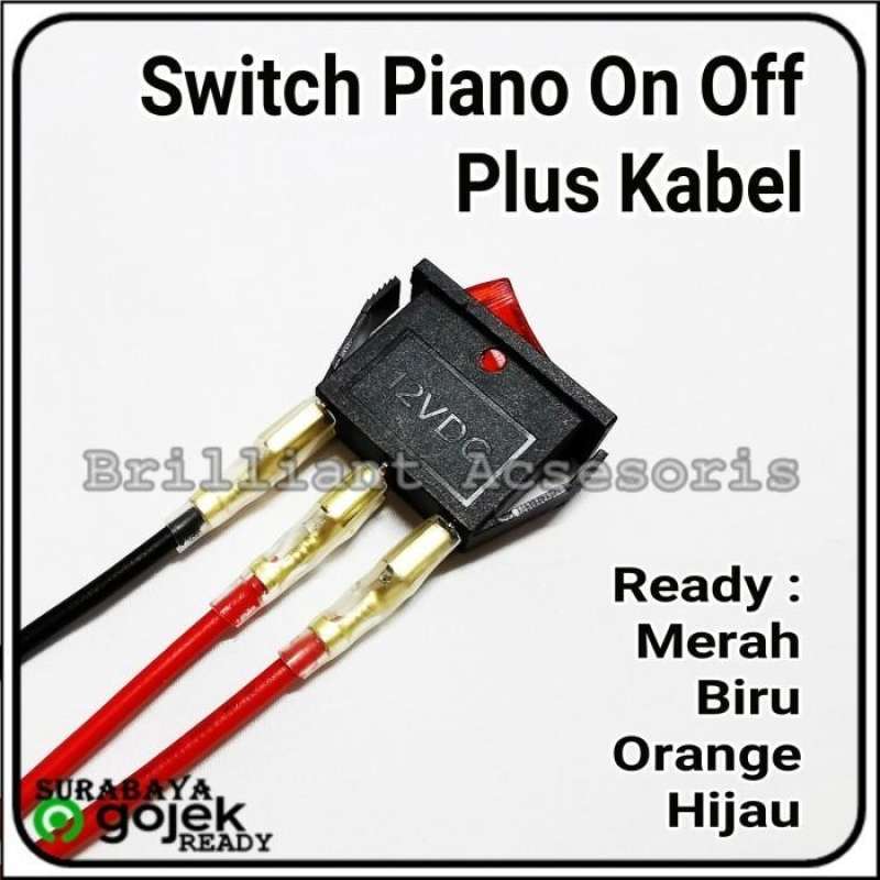 Promo Switch - Saklar On-off Piano Kecil Warna Plus Kabel Sekun Kondom ...