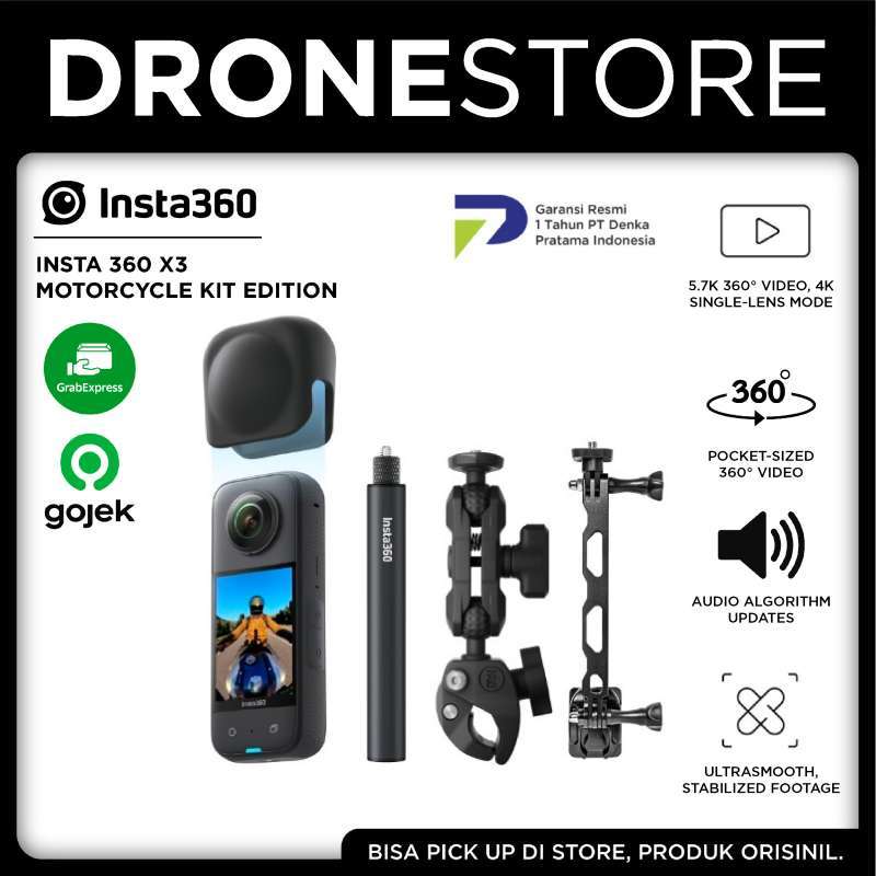 Jual Insta360 X3 Black Motorcycle Kit Edition Action Camera Original di ...