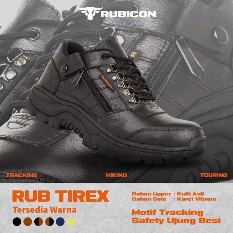 Promo SEPATU SAFETY PRIA KULIT ASLI LOW BOOTS TRACKING SAFETY SHOES ...