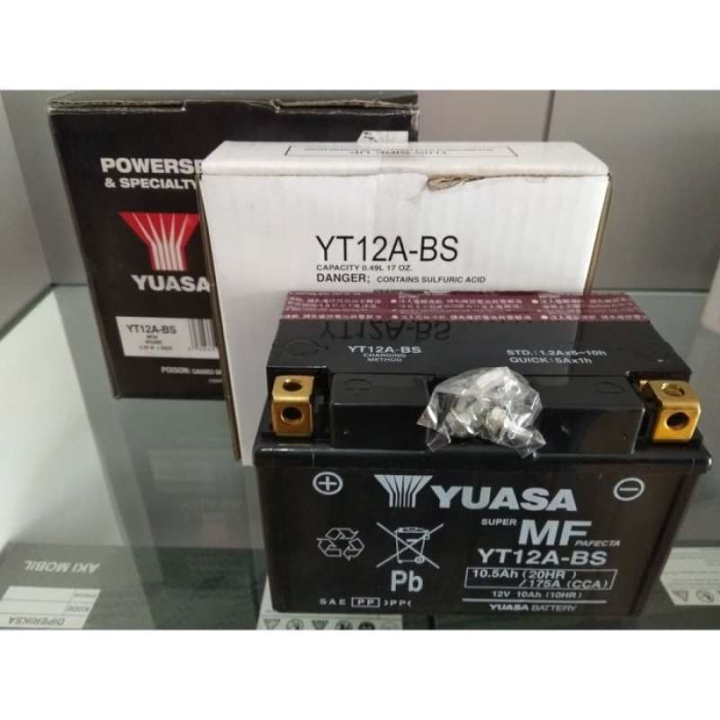Jual Aki / Baterai Yuasa YT12A-BS 12V 10Ah ER6n Suzuki GSX-R 750