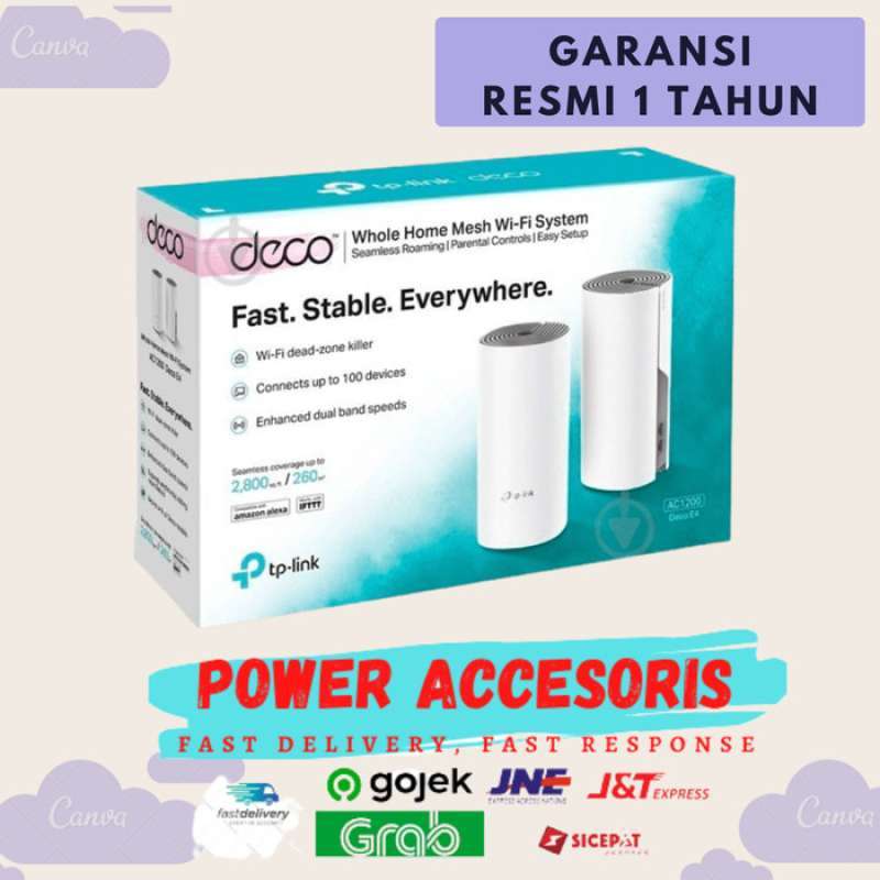 Promo TP LINK DECO E4 / TPLINK Deco E 4 AC1200 Whole Home Mesh Wifi ...