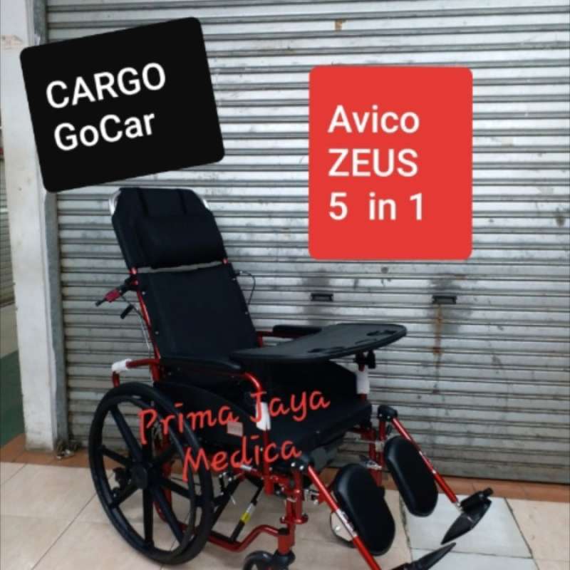 Promo Kursi Roda Avico Zeus 5 In 1 Rangka Aluminium Commode Rebahan ...
