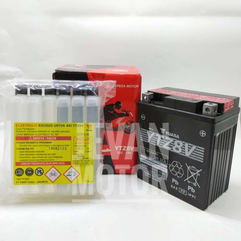 Jual Yuasa Battery YTZ8-V / Accu Yuasa YTZ8-V / Aki Kering Motor CBR