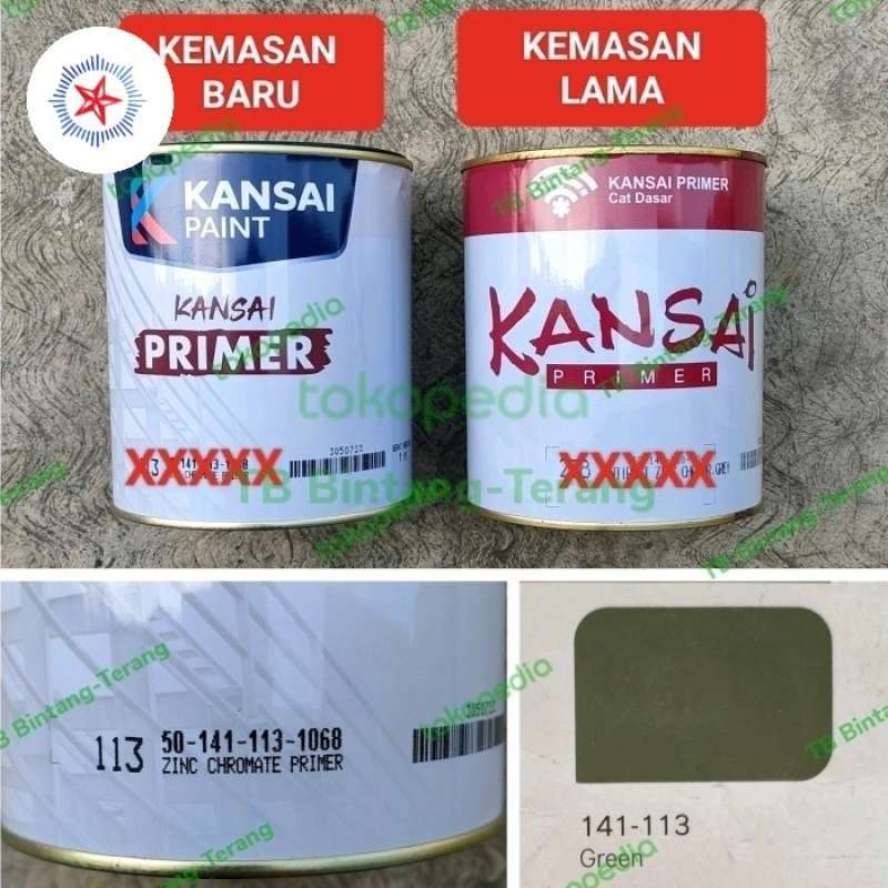 Promo KANSAI GREEN 113 ZINC CHROMATE PRIMER CAT DASAR MENI BESI 1 KG