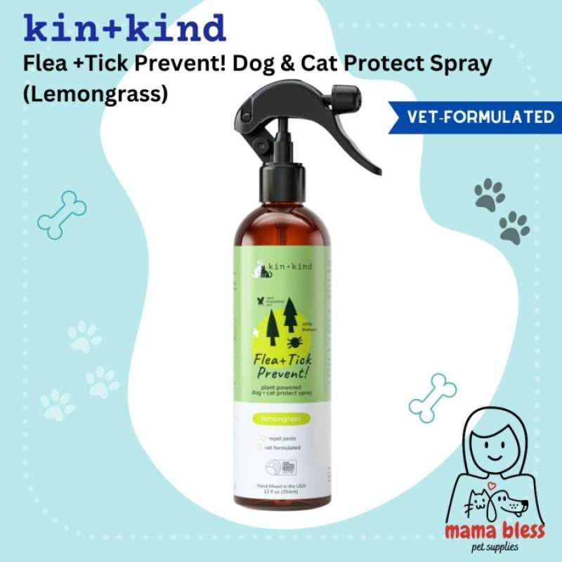 Promo Kin+kind Flea And Tick Repel Dog & Cat Protect Spray Lemongrass