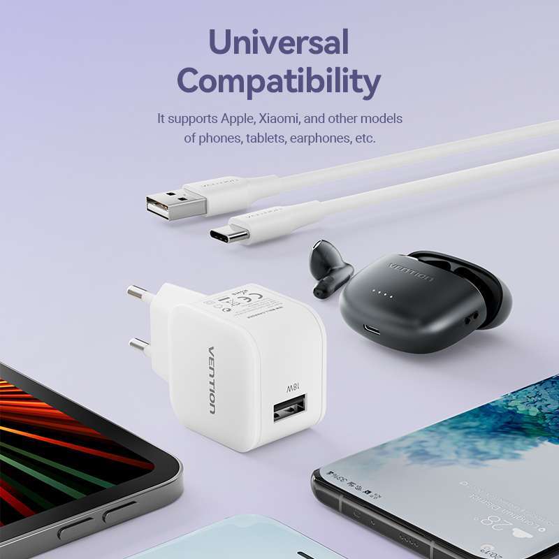Promo Vention USB Kepala Charger Adaptor Kabel Data USB To Type C Fast ...