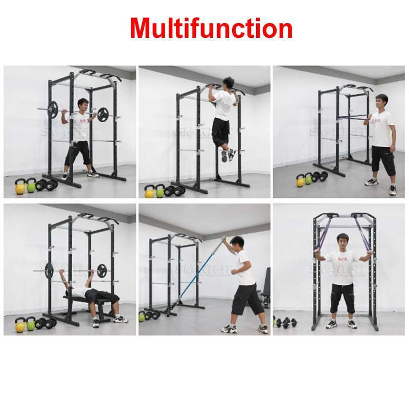 Safety Squat Bar ZENOVA Power Rack Squat Cage 800LB Capacity, 21