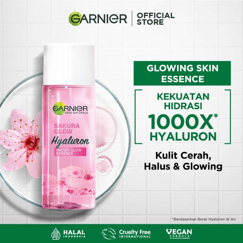 Promo WHS Garnier Sakura Glow Hyaluron Water Glow Essence Skin Care