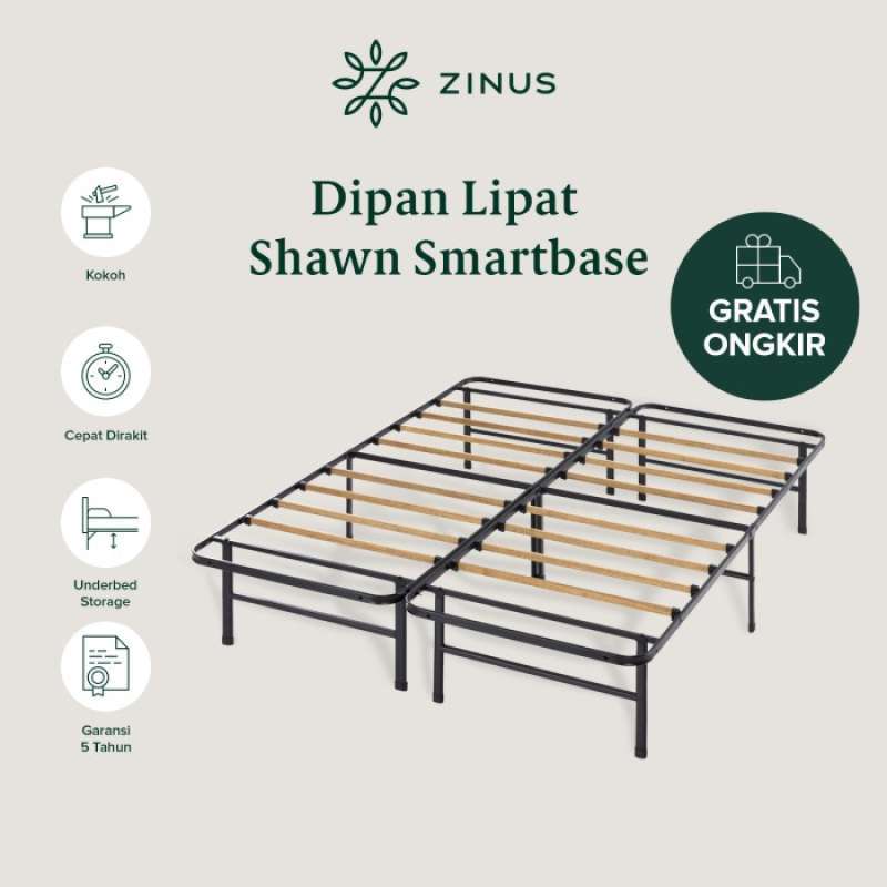 Jual Tempat Tidur Lipat Zinus Shawn Smartbase Besi No Assembly Bed In A