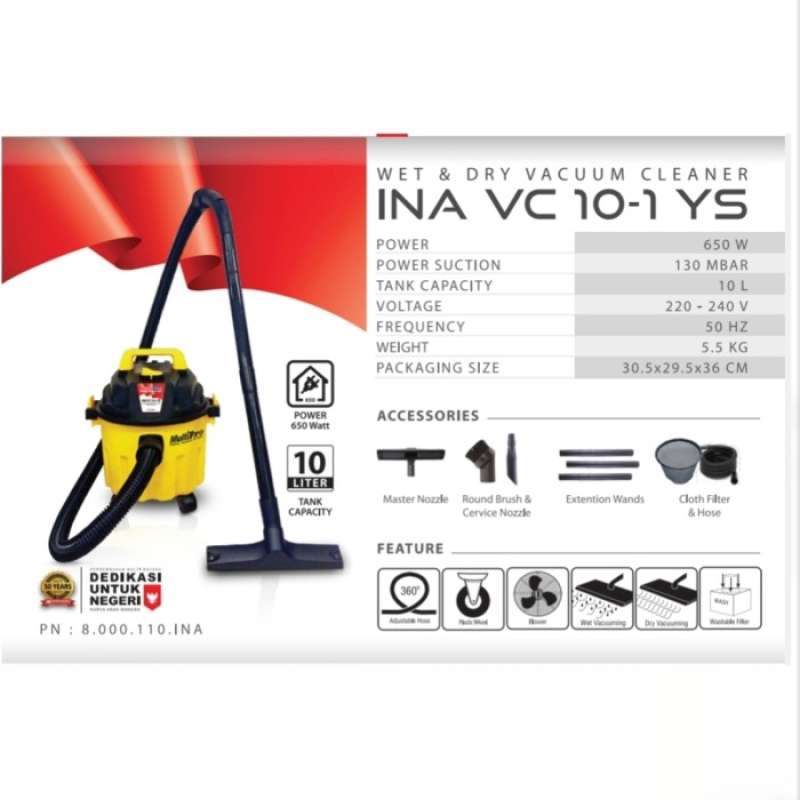 Jual Vacuum Cleaner 10 Liter Multipro Original, Murah & Diskon Juni ...