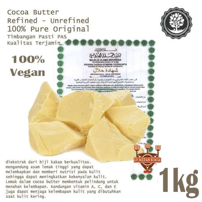 Jual Refined Cocoa Butter 1kg Cocoa Butter Refined Lemak Coklat 1 Kg Di