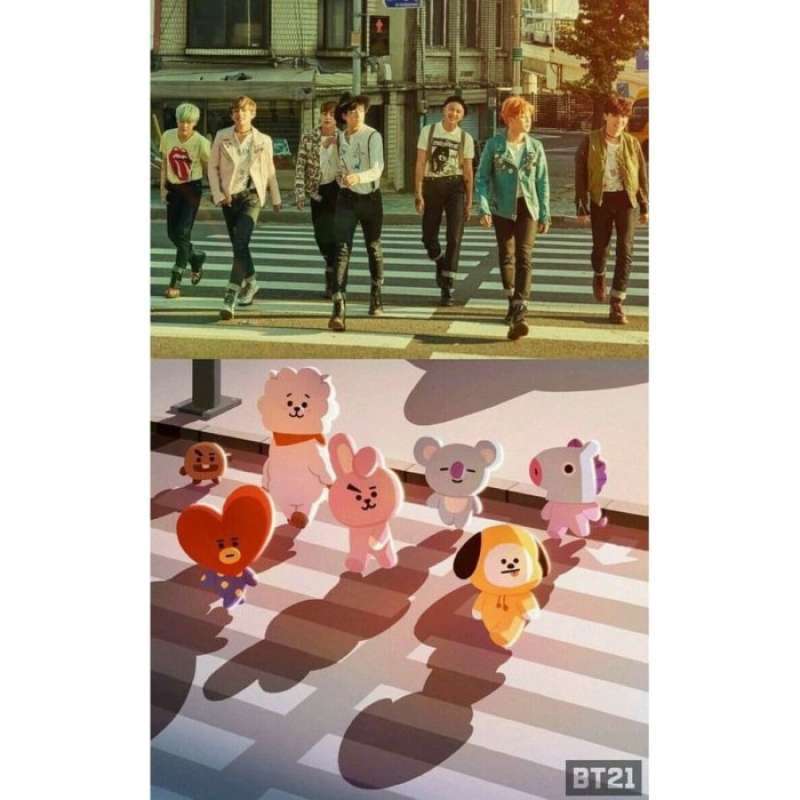 Jual Totebag Vintage BTS Cartoon Photos Resleting Custom | Tote bag ...