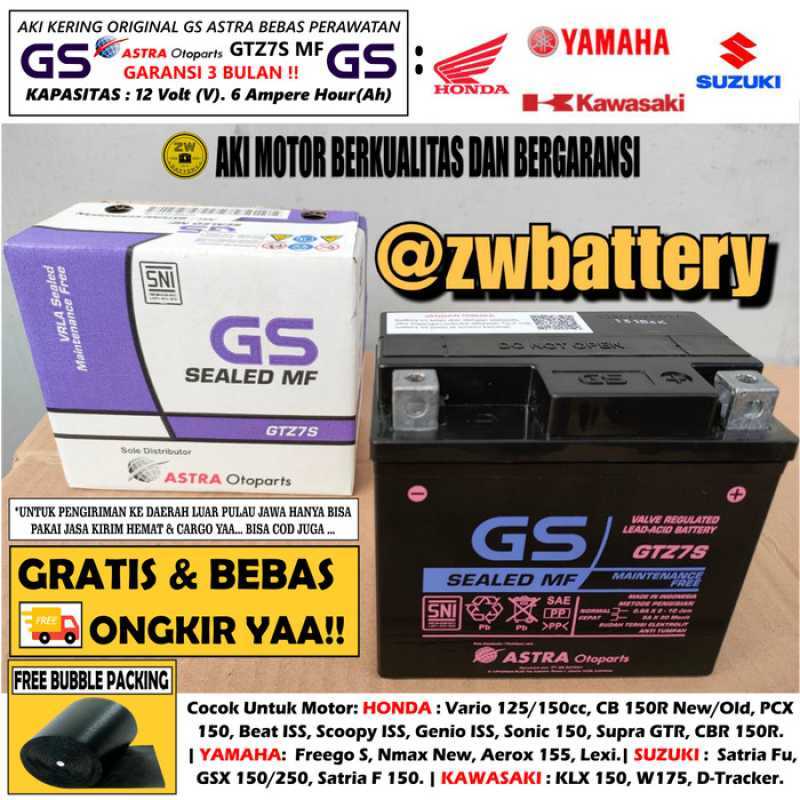 Promo Aki Motor Cb 150r Old/new, Cbr 150, Gtr 150,klx, Sonic Gtz7s Gs