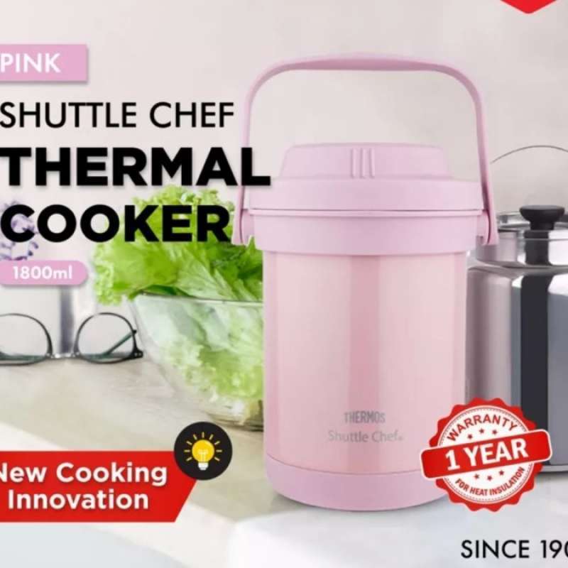 Promo Thermos Original Insulated Thermal Cooker Shuttle Chef 1.8L(Tcra1800) Diskon 23 di