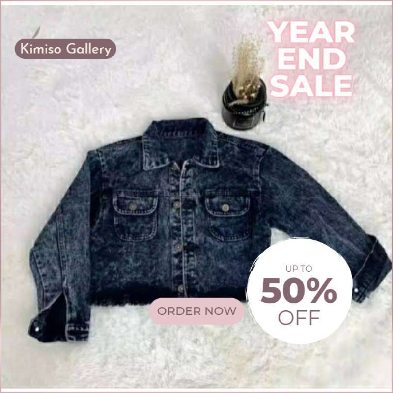 Jaket jeans crop top top