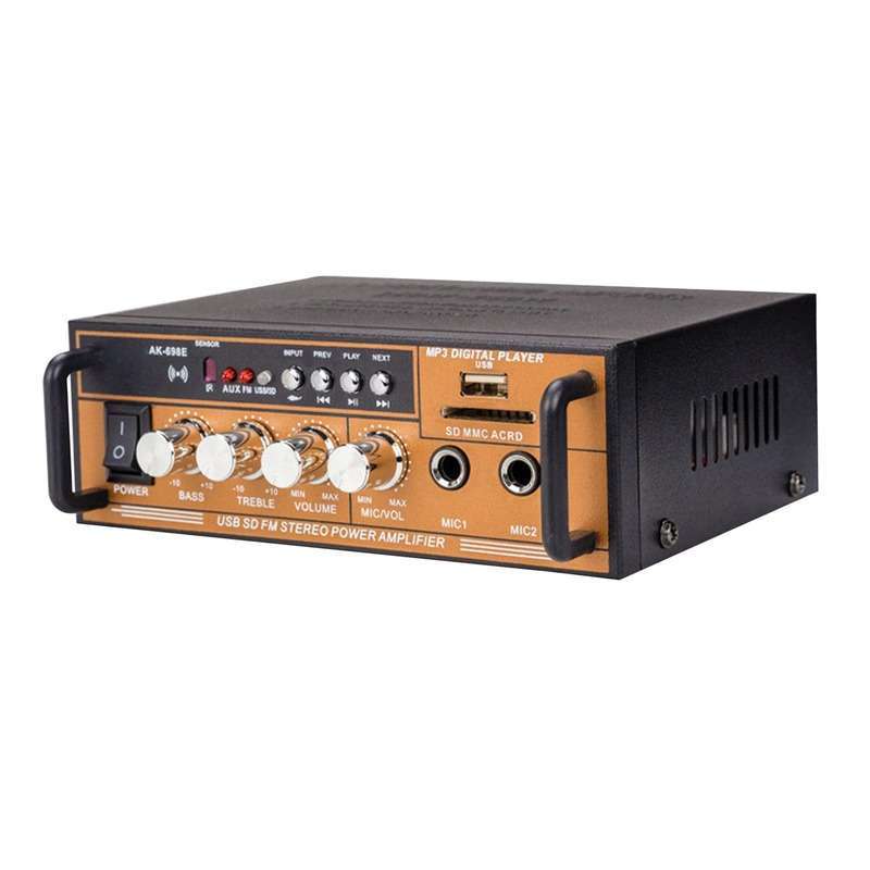 Promo Power Amplifier Wireless Bluetooth Fleco Ak-698e 60w+60w Power ...