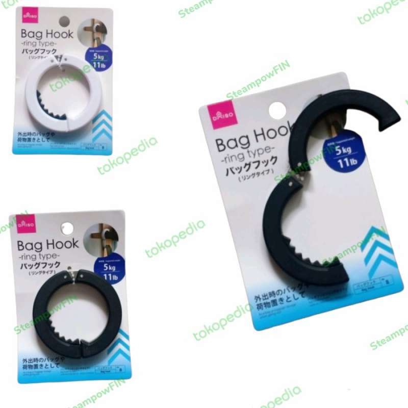 Jual Daiso Bag Hanger Bag Hook Ring Type Loop Gantungan Tas Meja Hoop