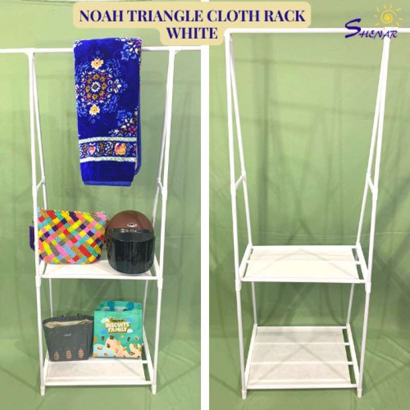 Jual TRIANGLE CLOTH RACK/GANTUNGAN BAJU SEGITIGA/RAK SERABGUNA 4 RODA
