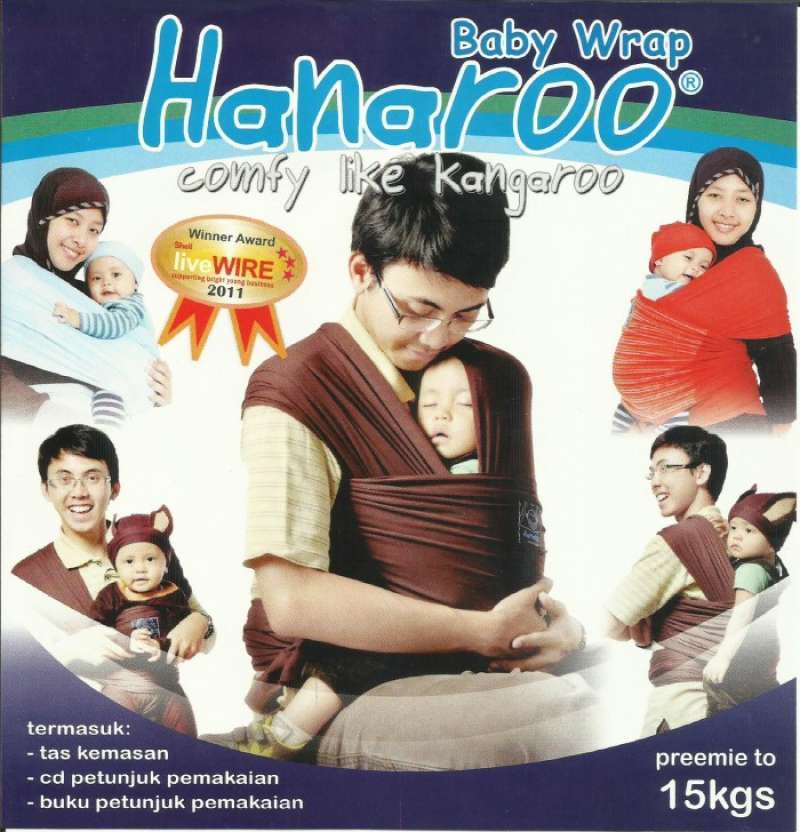 Gendongan bayi hanaroo baby wrap polos