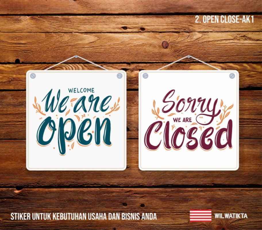 Jual Custom Open Closed | Desain Elegan | | Sign Board Acrylic - OPEN ...