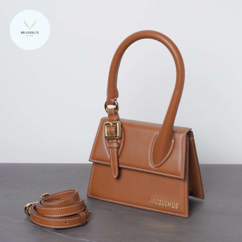 Jual Jacquemus Le Chiquito Moyen Boucle Handbag Light Brown- 100