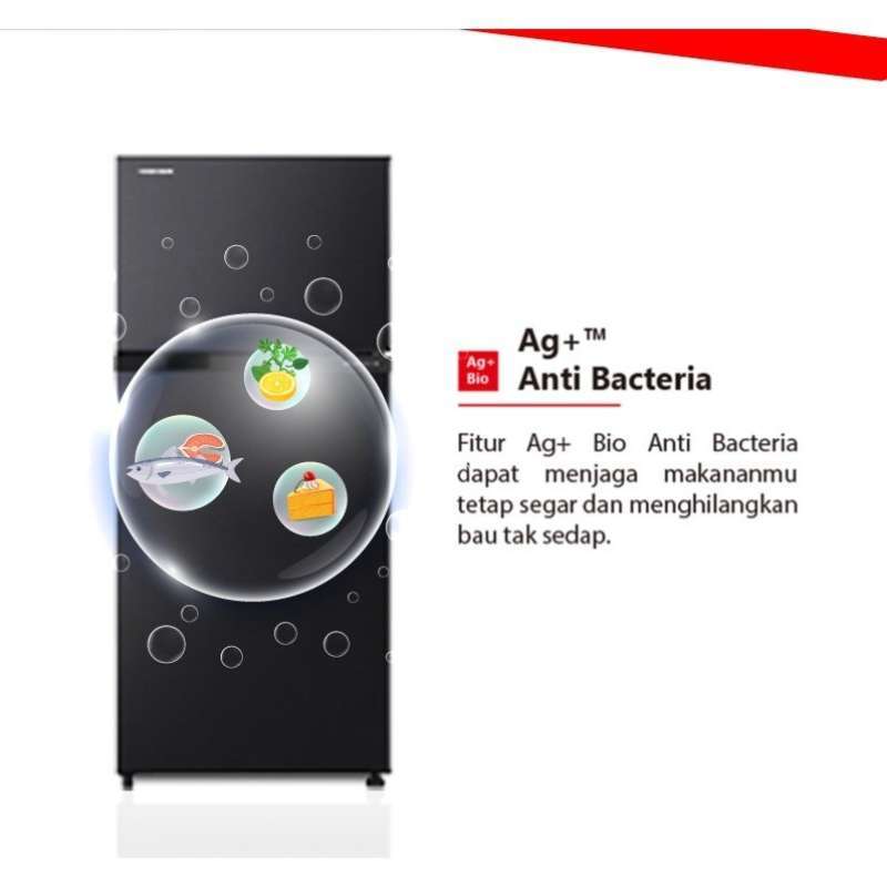 Jual TOSHIBA Kulkas 2 Pintu Kapasitas 180L Inverter Refrigerator GR