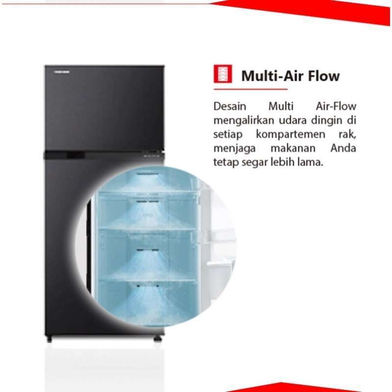 Jual TOSHIBA Kulkas 2 Pintu Kapasitas 180L Inverter Refrigerator GR
